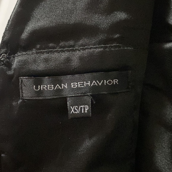 Urban Behavior Black satin low cut dress - Picture 5 of 9